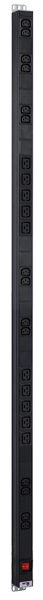 Блок розеток ЦМО R-16-14C13-10C19-V-1420 вертикальный Rem-16 с выкл., 14 IEC 60320 C13, 10 C19, вход C20 16 A, алюм., 33...38U