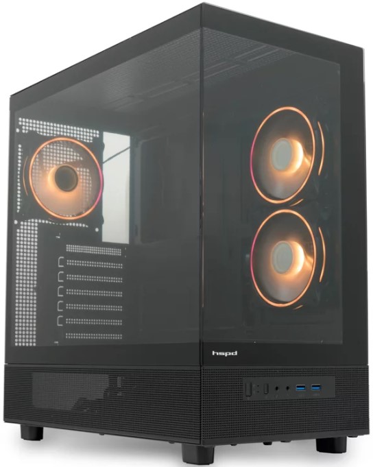 Корпус ATX HSPD F711 без БП, USB 3.0, USB Type-C