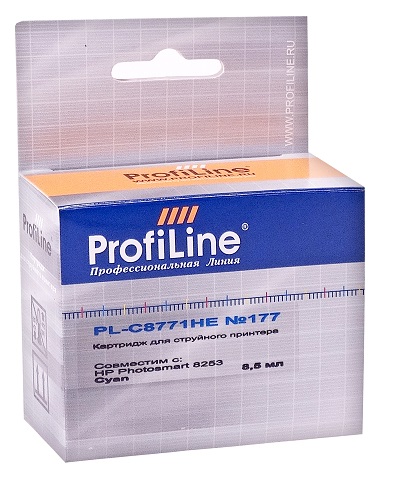 Картридж ProfiLine PL-C8771HE-C №177 для принтеров HP 8253 Cyan водн ProfiLine
