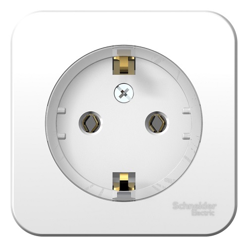 Розетка Schneider Electric BLNRA110111 с/з без шторок, (тонкая) 16А, 250В, изолир. пластина (белый) наруж