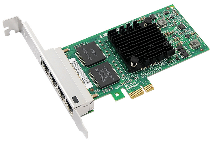 Сетевой адаптер LR-LINK LREC9224PT PCIe x1 Quad-port Copper Gigabit Network Adapter with Intel I350 (4xRJ45)