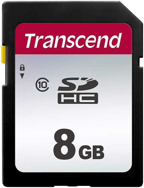 Карта памяти 8GB Transcend TS8GSDC300S SDHC, UHS-I Class U1, 95Мб/с/45Мб/с