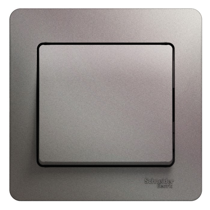 Выключатель Schneider Electric GSL001212 Glossa Платина 1-клавишный сх.1, 10AX (в сборе)