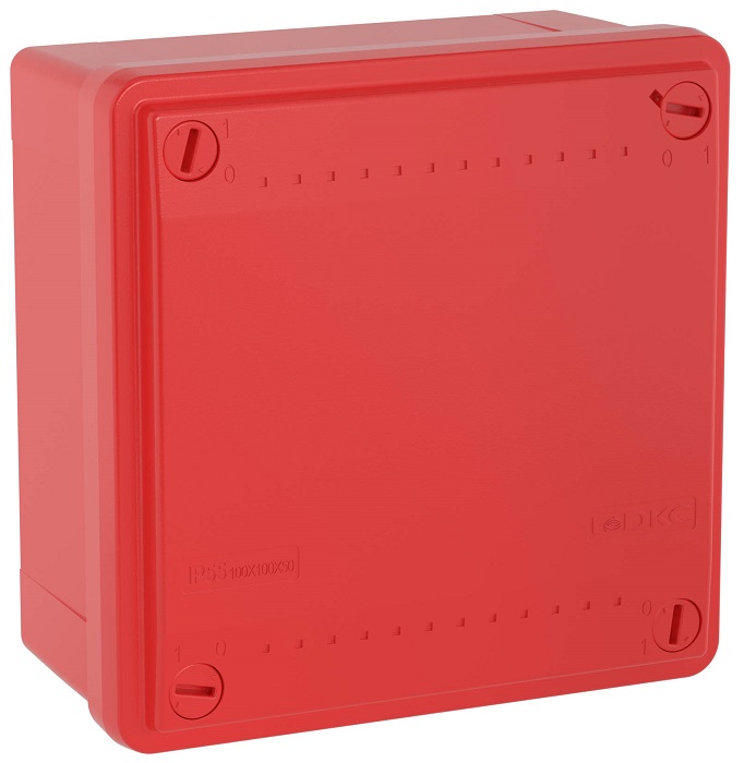 Коробка распределительная DKC 53811 с гладкими стенками, IP56, 100х100х50мм, цвет красный, Express
