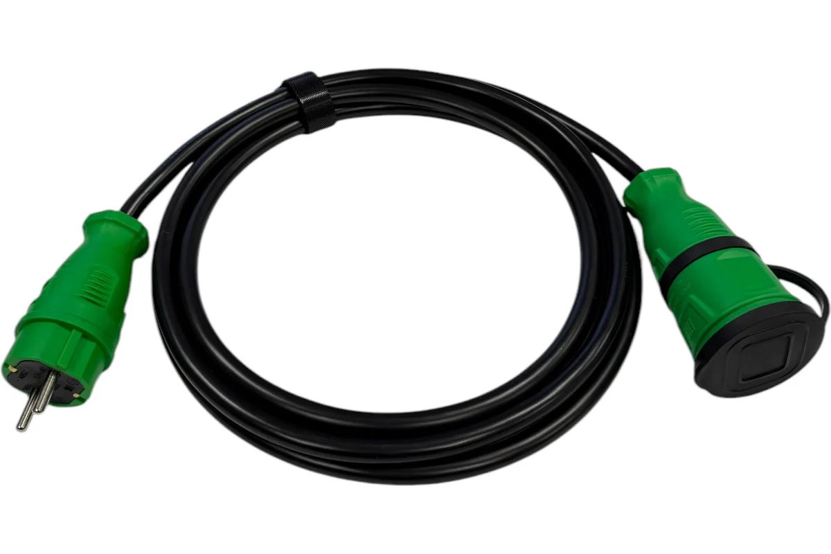 Удлинитель силовой iTOK i-CONNECT-COLOR-SU-PVS-310-1-44-5-GREEN тип SU серии iCONNECT COLOR с заземлением ПВС 3х1 мм 1 гнездо IP44 ГОСТ цвет зеленый 5
