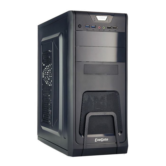 Корпус ATX Exegate CP-603 EX278394RUS miditower, без БП, 2*USB+2*USB3.0, Audio, black