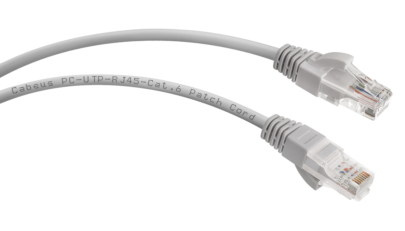 Кабель патч-корд U/UTP 6 кат. 5м Cabeus PC-UTP-RJ45-Cat.6-5m неэкранированный, серый