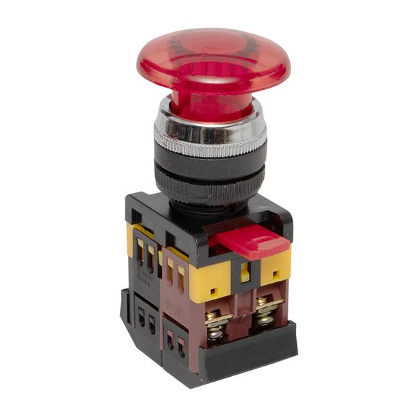 Кнопка Грибок EKF pbn-aela-1r-220 AELA-22 красная с подсветкой NO+NC 220В