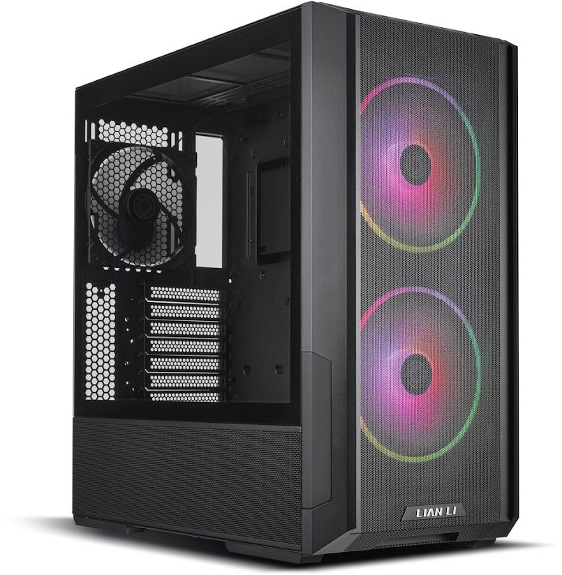 Корпуса Lian Li  Xcom-Shop Корпус ATX Lian Li Lancool 216RX черный, без БП, боковая панель из закленного стекла, 2xUSB 3.0, audio, 2*120mm, 140mm fan