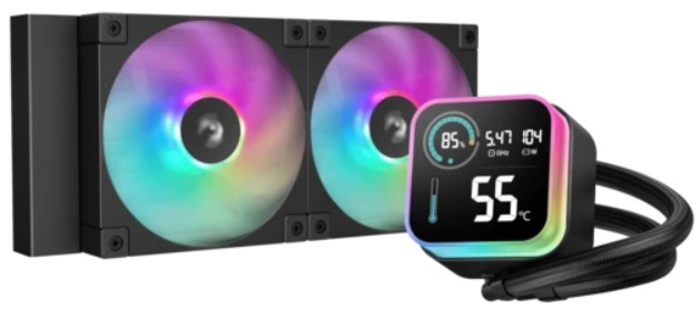   Xcom-Shop Система охлаждения жидкостная Deepcool LQ240 LGA115x/1200/1700/AM4/AM5 (TDP 280W, 2*120mm, 600-2400rpm, 72.04CFM, 38.71dBa, 4-pin)