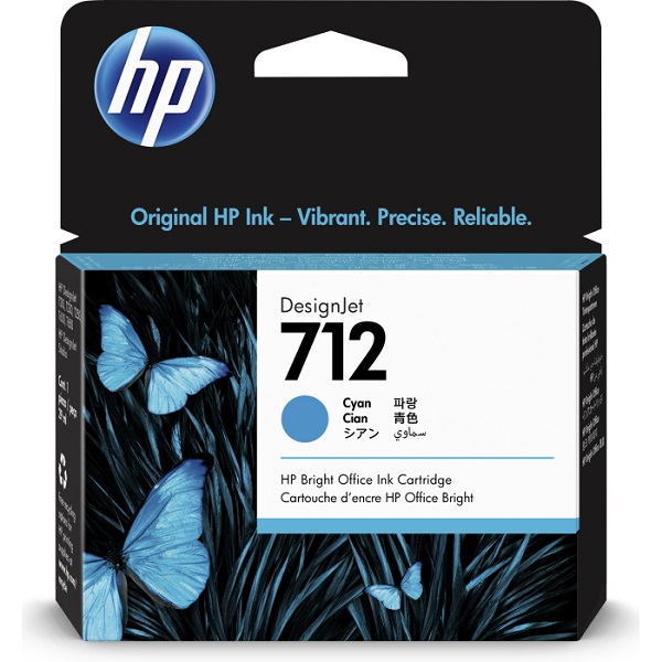  Картридж HP 712 3ED67A для DJ T230/T630/T650/Studio, голубой, 29 мл