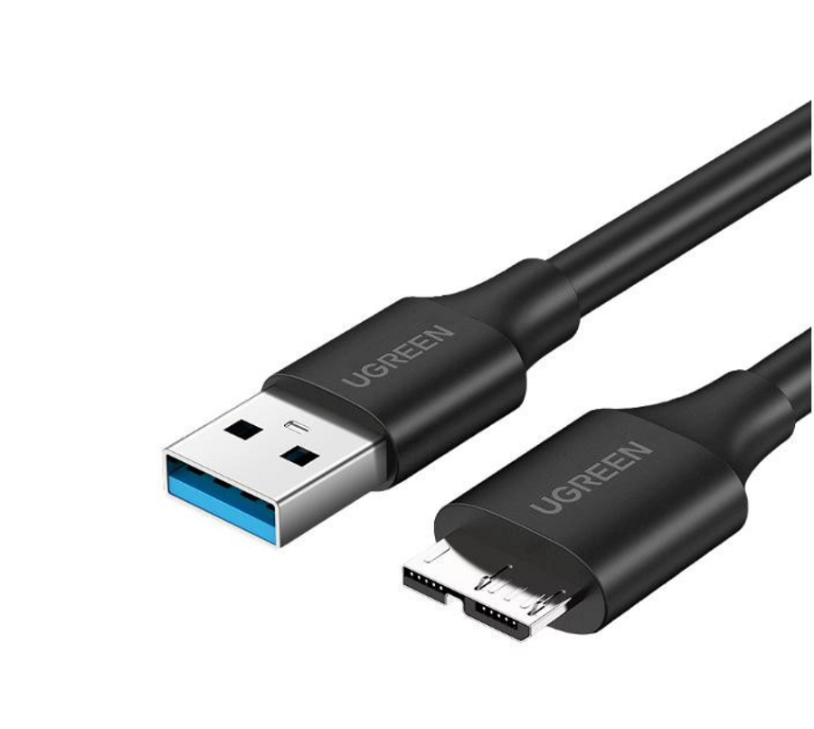 Кабель UGREEN US130 10841_ USB 3.0 A Male to Micro USB 3.0 Male, 1м, черный