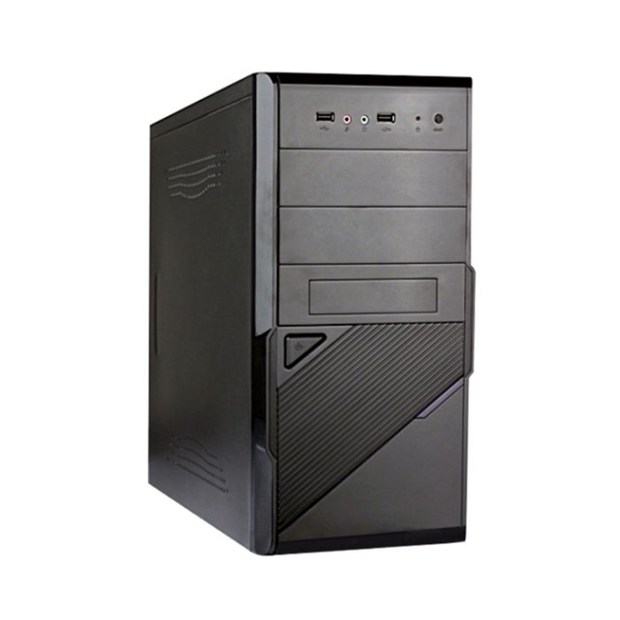 Корпус mATX Exegate BA-201 EX284022RUS черный, без БП с вент. 8см, 2*USB, аудио