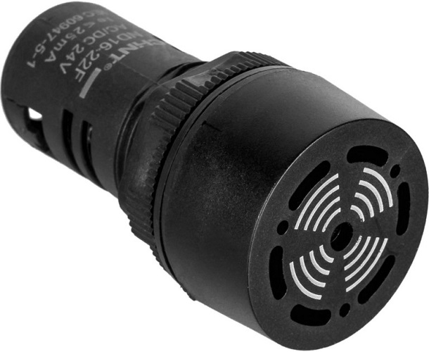 Сигнализатор звуковой CHINT 593380 ND16-22F Φ22 мм черный AC/DC24В
