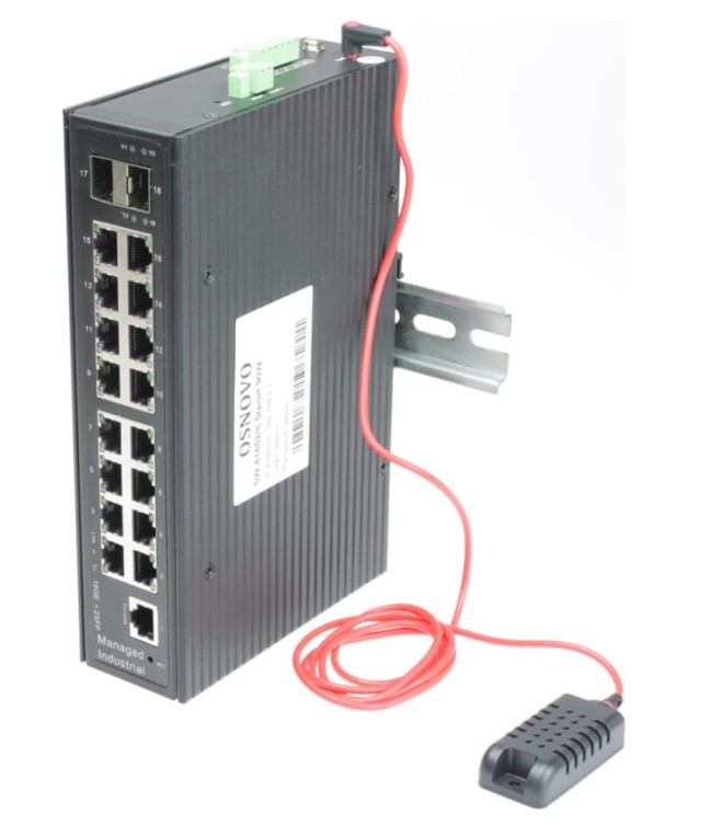   Xcom-Shop Коммутатор OSNOVO SW-81602/ILS(Port 90W,600W) промышленный управляемый (L2+) HiPoE Gigabit Ethernet на 16GE PoE + 2GE SFP порта