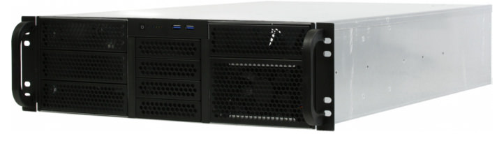 Корпус серверный 3U Procase RE306-D4H7-A8-45 4x5.25+7HDD,черный,без блока питания(2U,2U-redundant),глубина 450мм,MB ATX 12x9.6,8slot