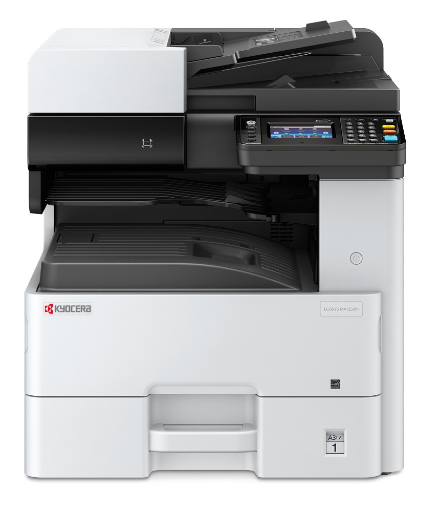 Лазерное черно-белое А3  Xcom-Shop МФУ Kyocera M4125idn 1102P23NL0 A3, 25/12 ppm A4/A3, 1 Gb, USB 2.0, Network,дуплекс, автоподатчик, пусковой комплект