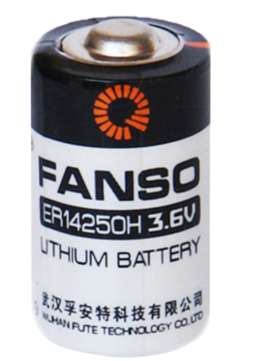 Батарейка Fanso ER14250 H/S Li-SOCl2 батарея типоразмера 1/2AA, 3.6 В, 1.2 Ач, Траб: -55...85 °C