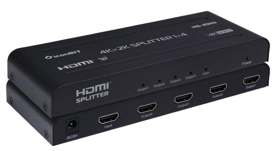 Усилитель-распределитель IconBit HS-2503 HDMI 1x4, поддержка 4К60
