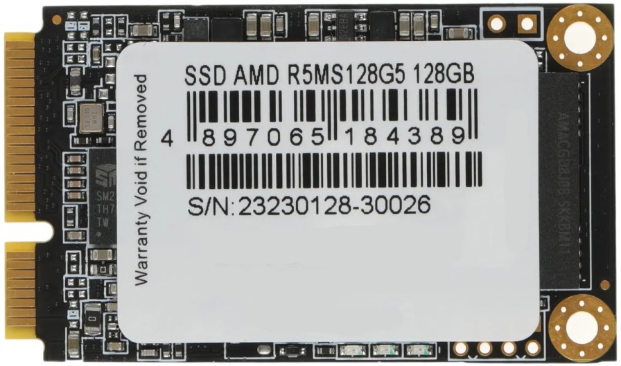 Накопитель SSD mSATA AMD R5MS128G5 Radeon R5 128GB SATA 6Gb/s 3D TLC 554/458MB/s IOPS 80K/72K