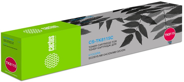 Картридж Cactus CS-TK8115C голубой (6000стр.) для Kyocera Mita Ecosys M8124cidn/M8130cidn