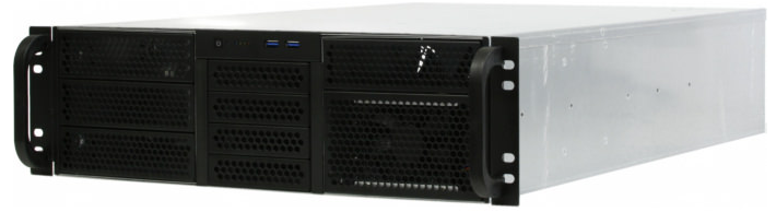 Корпус серверный 3U Procase RE306-D4H7-FC-55 4x5.25+7HDD,черный,без блока питания(PS/2,mini-redundant,2U-redundant),глубина 550мм,MB CEB 12x10.5,4sl