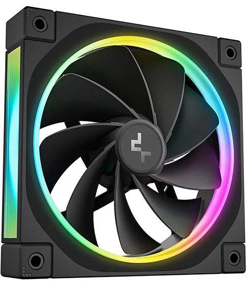 Вентилятор для корпуса Deepcool FL12R 120mm, ARGB, 4-pin PWM, 500-2150rpm, 55CFM, 33.9dBA, черный, color BOX