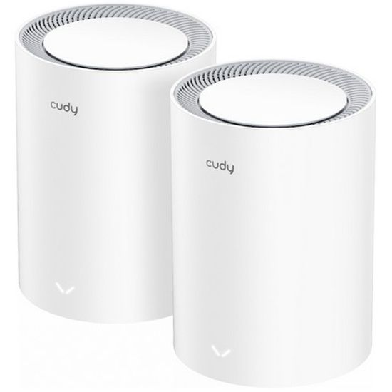  Роутер Cudy M3000(2-Pack) AX3000 Wi-Fi 6 Mesh 2.5G Solution, Dual-Band, Chipset MT7981BA+MT7976CN+RTL8221B, 802.11ax/ac/a/b/g/n, 2402Mbps at 5GHz + 57