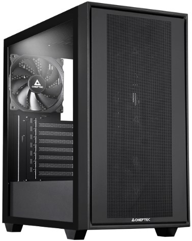 Корпус eATX Chieftec NIGHT HUNTER GS-03B-BLK-OP без БП, боковая панель из закалённого стекла, 2*USB 3.0, USB Type-C
