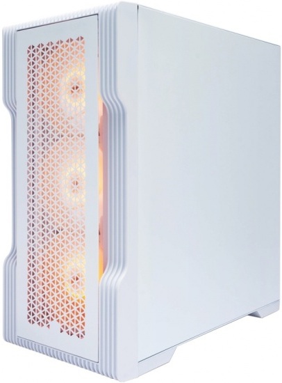 Корпус mATX 1STPLAYER TRILOBITE T3 ARGB White T3-WH-4F7-W без БП, боковая панель из закалённого стекла, 2*USB 2.0, USB 3.0