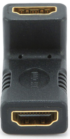 Кабели-переходники VGA / DVI / HDMI / DisplayPort Переходник Gembird HDMI-HDMI A-HDMI-FFL 19F/19F угловой, золотые разъемы, пакет