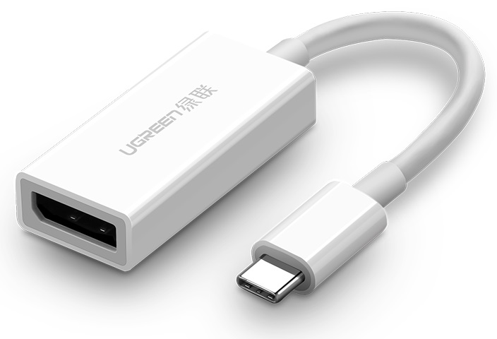 Адаптер UGREEN 40372_ USB-C to DisplayPort, белый
