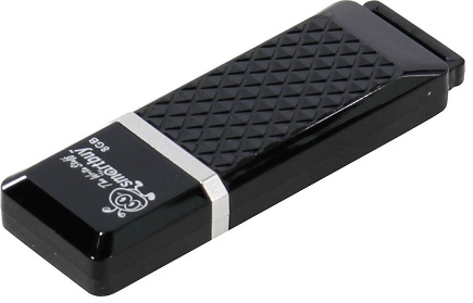 Накопитель USB 2.0 8GB SmartBuy SB8GBQZ-K Quartz черный