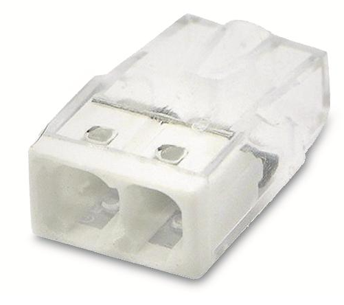 Клемма TOKOV ELECTRIC TKE-EU2.5-412/C200 строительно-монтажная EU2.5 412 прозр. 2 отверстия