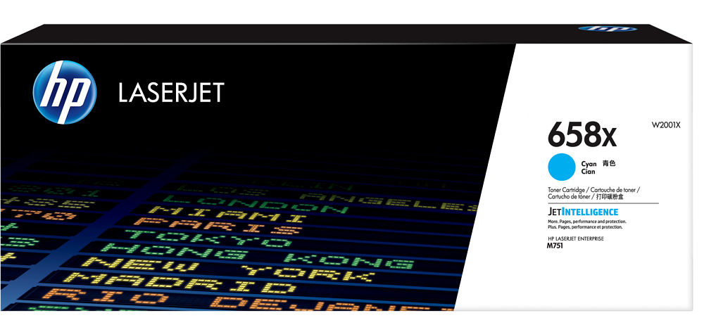 Картридж HP 658X W2001XC cyan, 28k, для HP Color LaserJet Enterprise M751dn