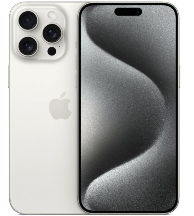 Смартфон Apple iPhone 15 Pro 1TB (MTQJ3ZA/A) White Titanium (A3104), with 2 Sim trays no eSim