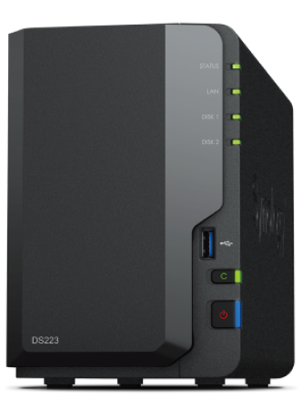 Сетевой накопитель Synology DiskStation DS223 2x3.5”/2.5 SATA, 3xUSB3.2Gen1, UTP Gigabit, без HDD