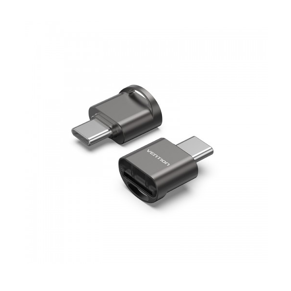 Карт-ридер Vention CLMH0 OTG USB 2.0 CM / MicroSD - Серый