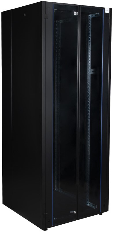 Шкаф напольный 19, 42U Datarex DR-759521 телекоммуникационный 800х800, двойная передняя дверь перфорация, двойная задняя дверь перфорированная, черны
