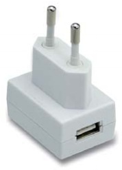 AC-DC сетевой преобразователь Адаптер сетевой Mean Well GS05E-USB 5Вт, вход 90...264B AC 47...63 Гц, 135...370B DC, выход 5B/1A, изоляция 4242B AC, 42x33x24мм, -20...+50°С, вилка Е