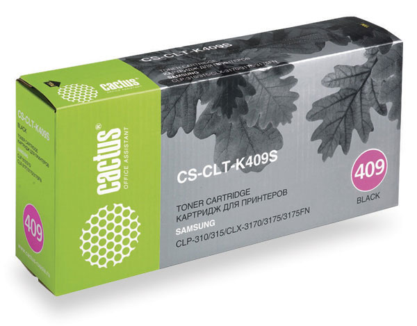   Xcom-Shop Картридж Cactus CS-CLT-K409S для принтеров Samsung CLP-310/315; CLX-3170/3175/3175FN, черный, 1500 стр.