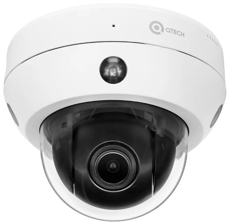Видеокамера IP QTECH QVC-IPC-R404A-PRO(4x) 4МП, купольная поворотная, в металлическом корпусе, с моторизированным объективом 2.8-12мм (114,6°~34°) и И