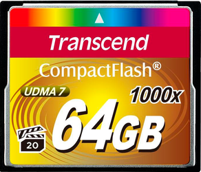 Compact Flash (CF) Карта памяти 64GB Transcend TS64GCF1000 ,1000X