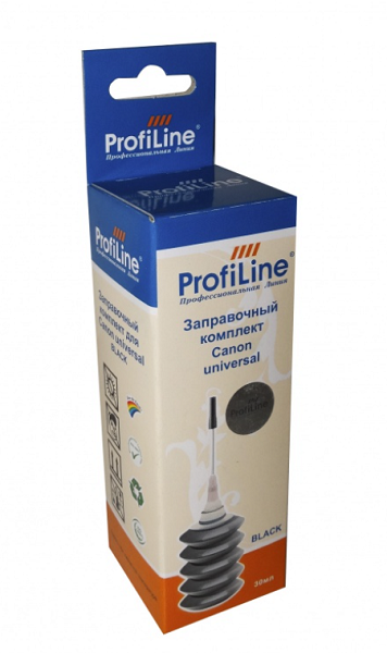 Чернила ProfiLine PL_INK_U_C_BK_1*30ml для принтеров Canon универсальные 1*30 мл Black водн