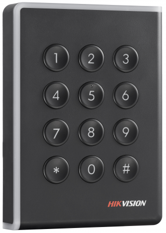 Считыватель HIKVISION DS-K1108AMK Mifare карт с механической клавиатурой Частота считывания 13.56МГц; дальность считывания: 30-80 мм