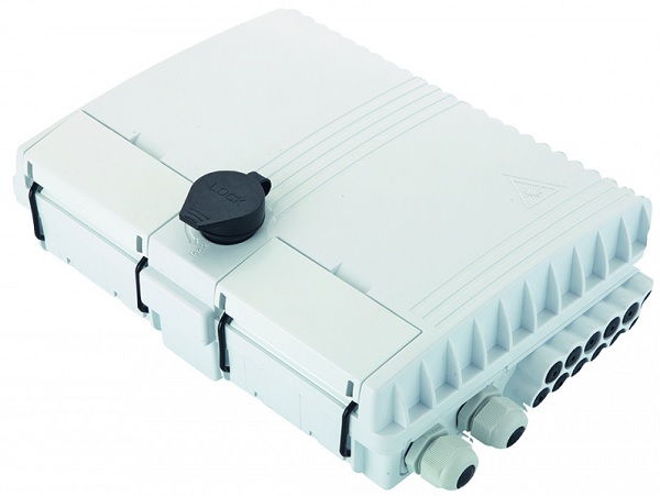 Кросс оптический настенный Eurolan 48P-00-16-65WT FTTx, IP65, 16 адаптеров, белый
