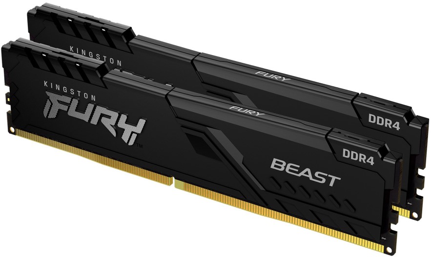 Модуль памяти DDR4 64GB (2*32GB) Kingston FURY KF432C16BBK2/64 Beast Black 3200MHz CL16 2RX8 1.35V 288-pin 16Gbit