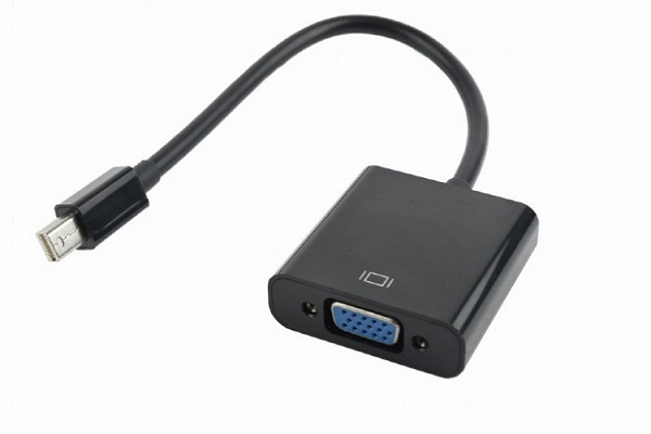  Адаптер Cablexpert A-mDPM-VGAF-02 miniDisplayPort - VGA, 20M/15F, длина 15см, черный, пакет