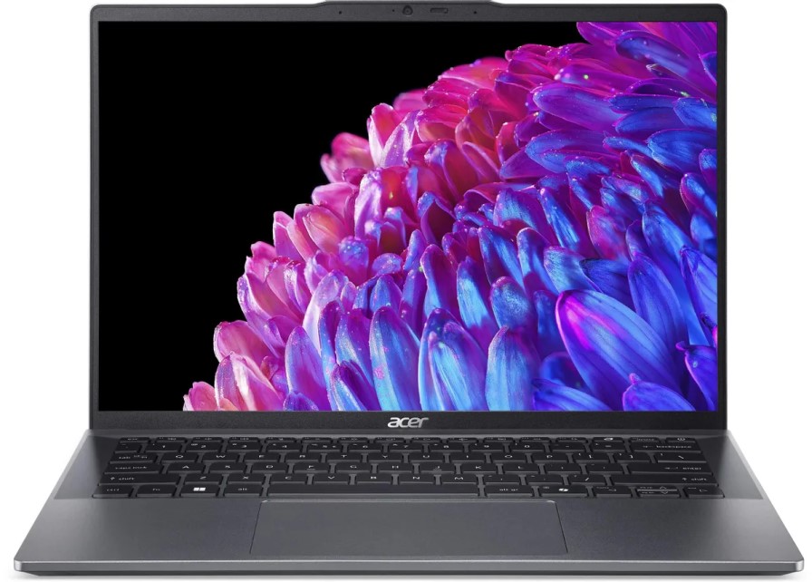  Ноутбук Acer Swift Go 14 SFG14-63-R7T4 NX.KTSCD.001 Ryzen 9 8945HS/32GB/1TB SSD/Radeon graphics/14 WQ2.8K OLED/WiFi/BT/cam/Win11Home/grey