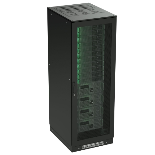 Шкаф напольный 19, 47U DKC R5IT4761PFB 600х1000 двери перфорированная/перфорированная, укомплектован вводом и заглушками RAL 9005, RAM telecom